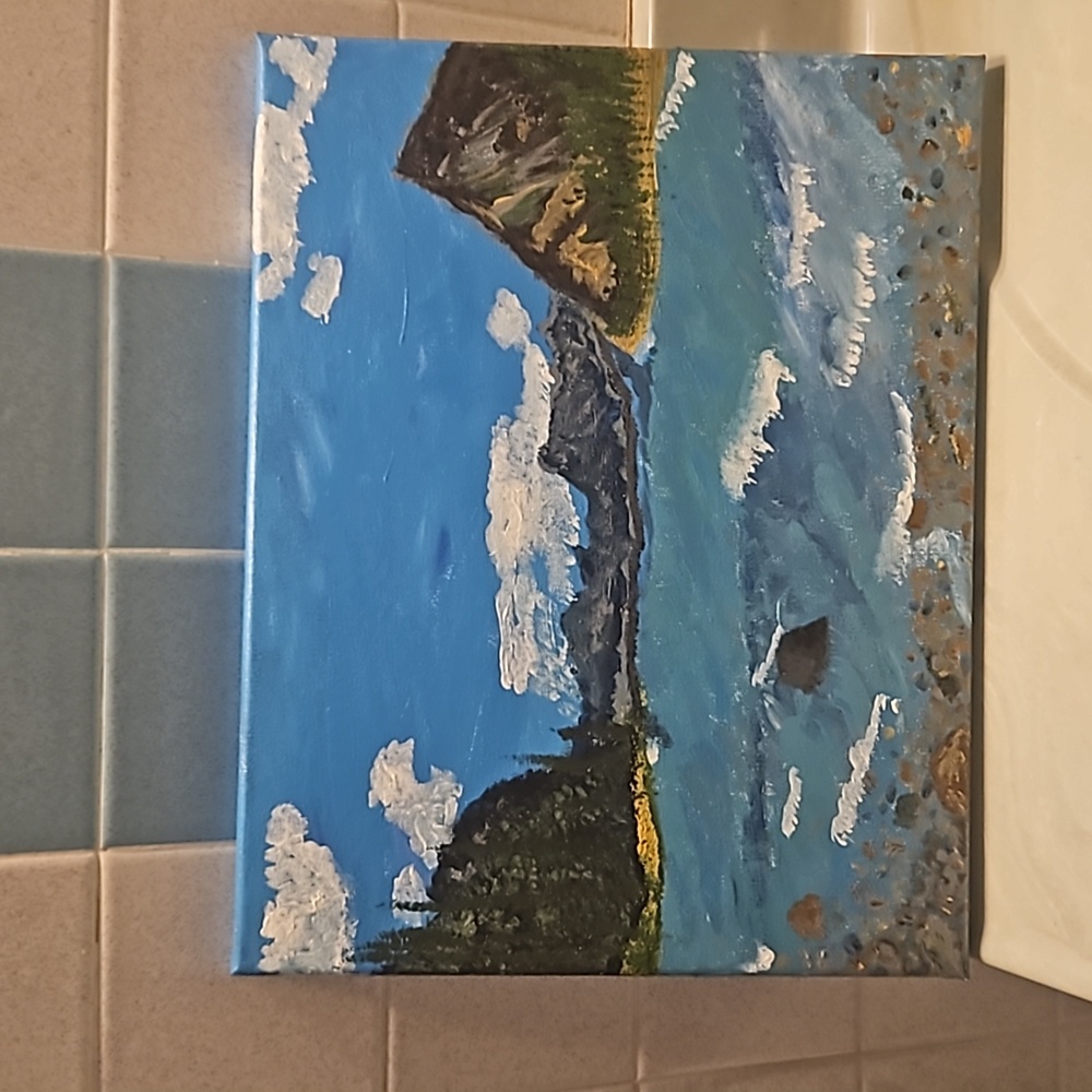Original acrylic on wrapped canvas painting. Size 15x12.